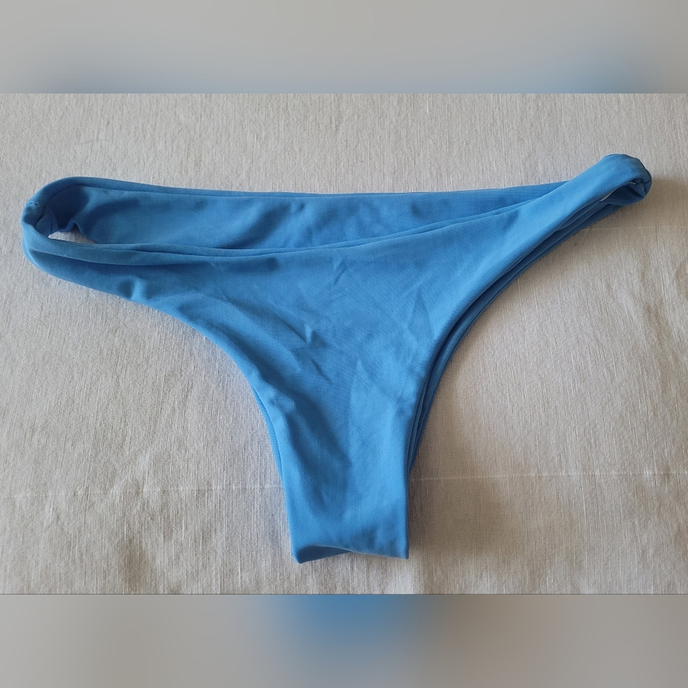 Blue Bikini Bottom Sz Small Solid Sky Blue